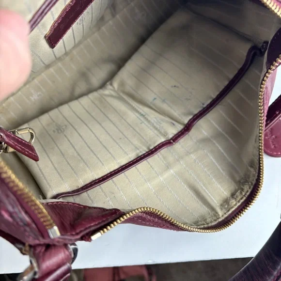 Vintage Cole Haan Avery satchel shoulder bag in oxblood leather. - Picture 15 of 16